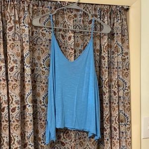 Blue flowy tank top